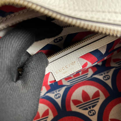 gg x Adidas Mini Duffle Bag White For Women, Women&#8217;s Bags 12.4in/32cm gg 702397 U3ZCT 8727