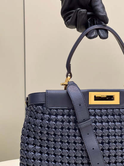 FI Mujer Peekaboo Iconic Navy Blue Bag For Woman 33cm/13in