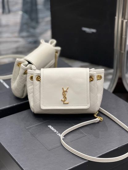 YSL MINI NOLITA IN LAMBSKIN BLANC VINTAGE 18CM 6727381EL079207