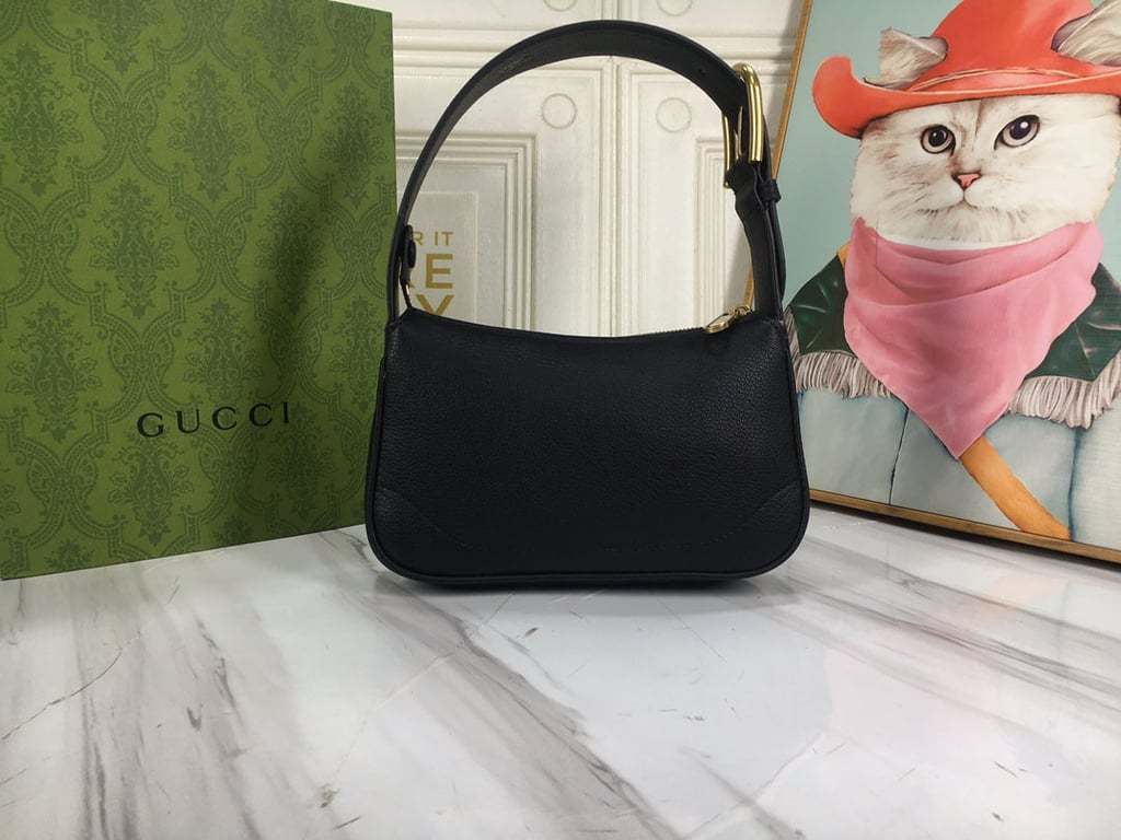 GG APHRODITE MINI SHOULDER BAG BLACK 21CM