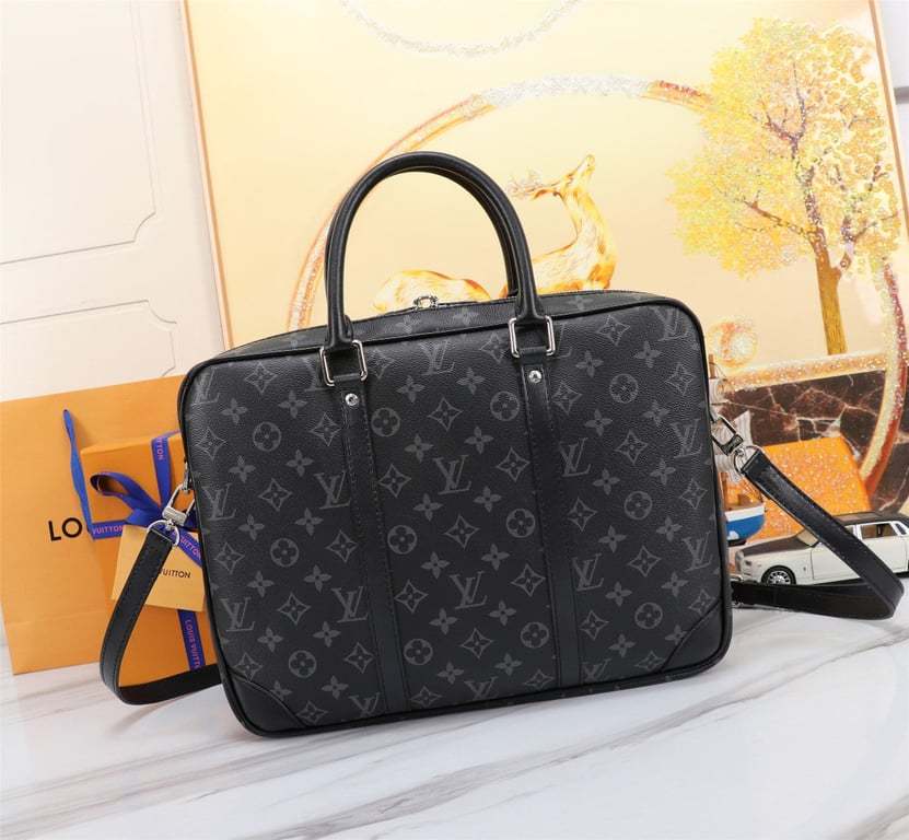 LUV 40CM PORTE DOCUMENTS VOYAGE PM BRIEFCASE BLACK M46457