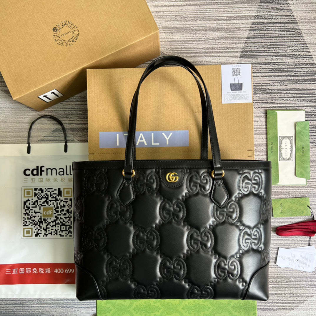 gg  Medium Tote Black For Women, Women’s Bags 15in/38cm gg ‎631685 UM8IG 1000