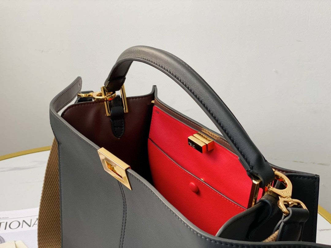 FI Peekaboo X-Lite Tote Medium Black Bag For Woman 30cm/12in