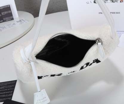 PR RE-EDITION 2000 TERRY MINI BAG WHITE 22CM 1NE515 2DXO F0964
