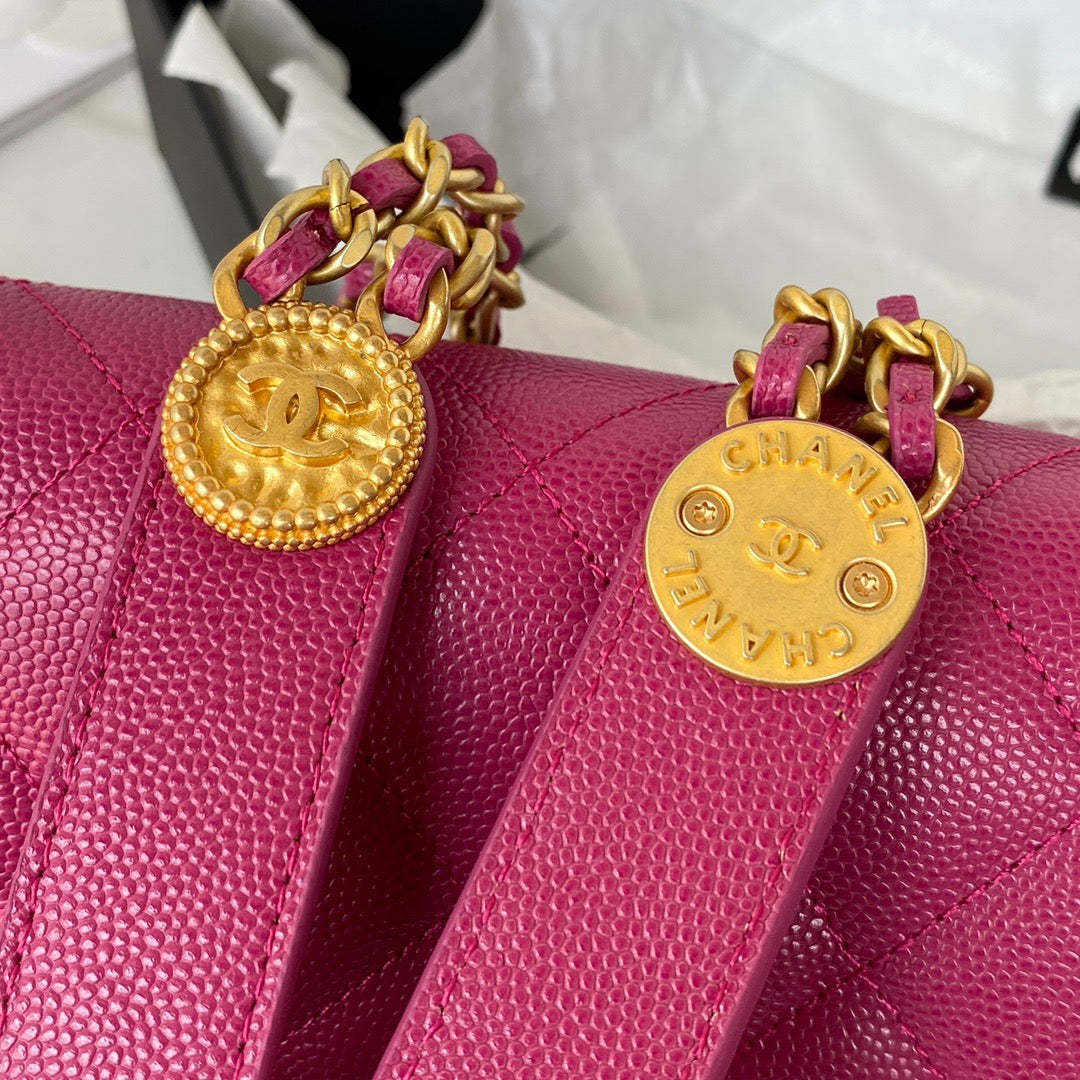 ChanelSmall Flap Bag Gold Hardware Plum For Women, Women’s Handbags, Shoulder Bags 7.5in/19cm AP2840