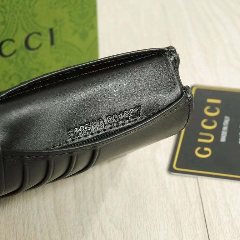 GG SIGNATURE WEB COIN WALLET BLACK 11CM 408826 CWCLN 1060