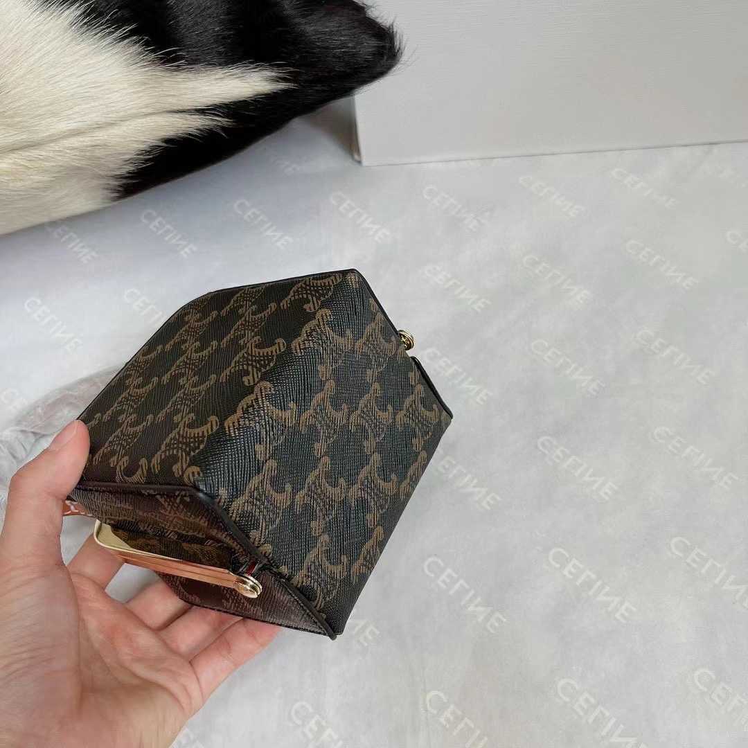 CE MINI VANITY CASE IN TRIOMPHE CANVAS AND CALFSKIN TAN 10J762CZ104LU