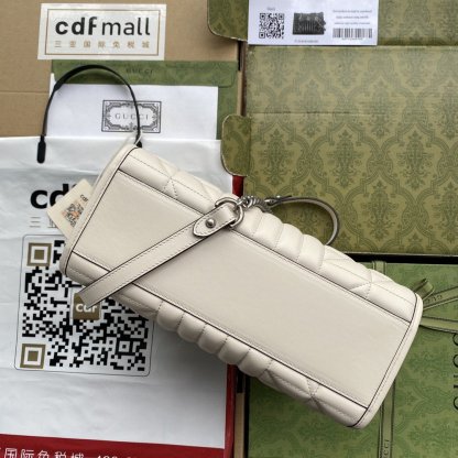 gg Marmont Small Tote Bag White Matelasses For Women 10.4in/26.5cm gg