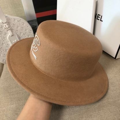 CC CC WIDE BRIM WOOL HAT BROWN