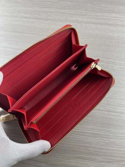 LOUIS VUITTON ZIPPY WALLET RED M60017