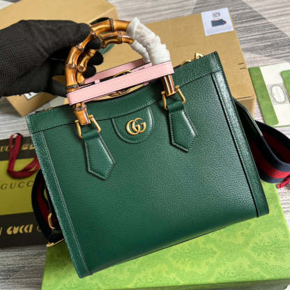 gg Diana Small Tote Bag Green For Women, Women’s Bags 11in/27cm gg ‎