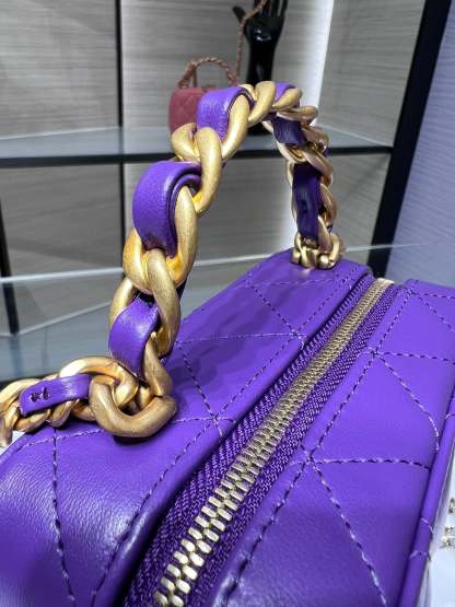 ChanelVanity With Chain Purple Bag For Women 9cm/3.5in