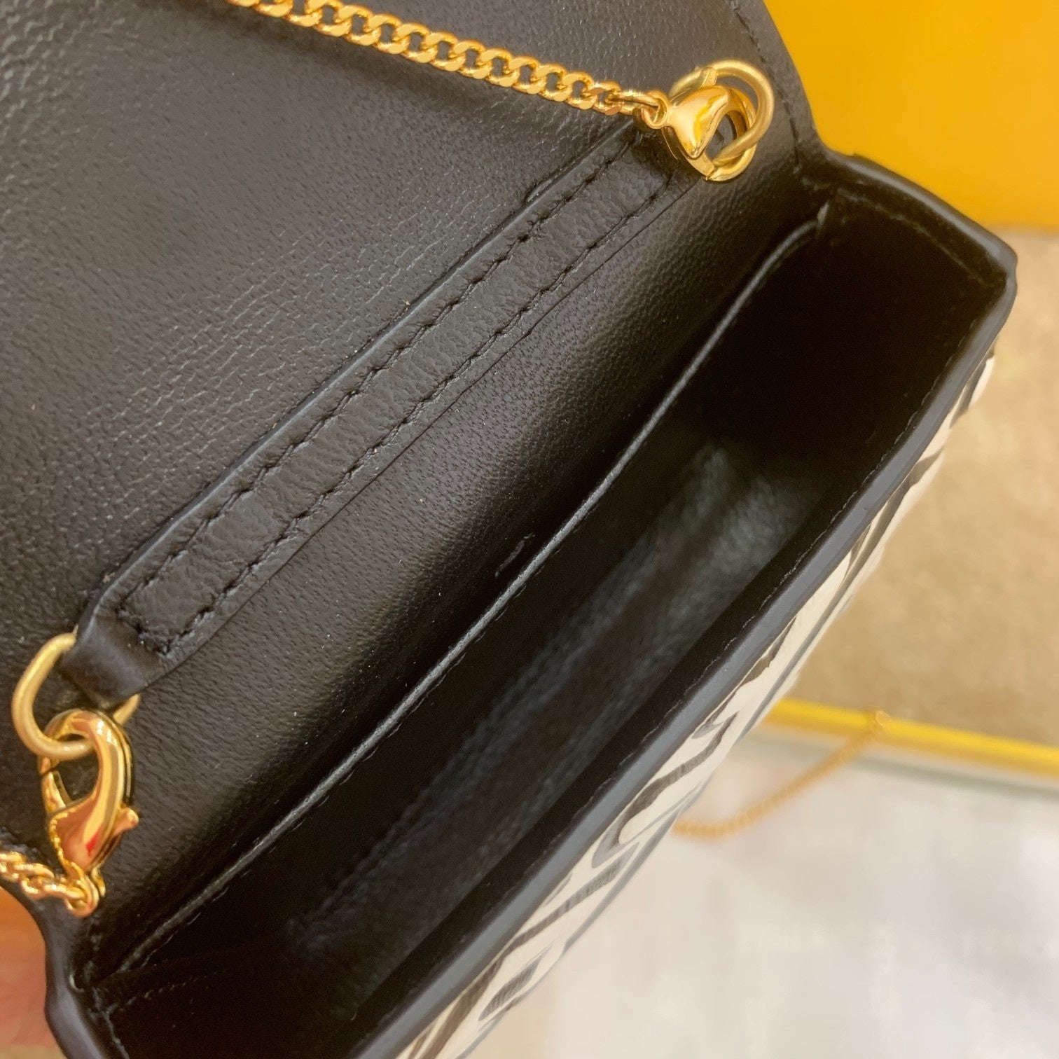 FI Nano Baguette Charm California Sky White For Women, Women’s Handbags, Shoulder And Crossbody Bags 4.3in/11cm FF 7AR844