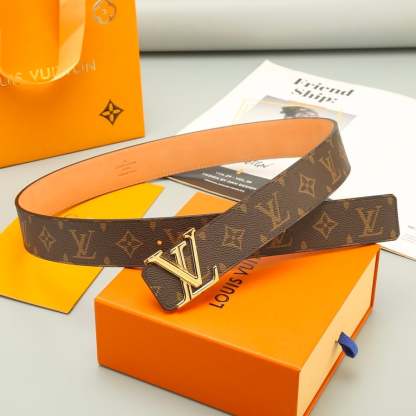 LUV INITIALS 40MM REVERSIBLE BELT SILUVER BUCKLE