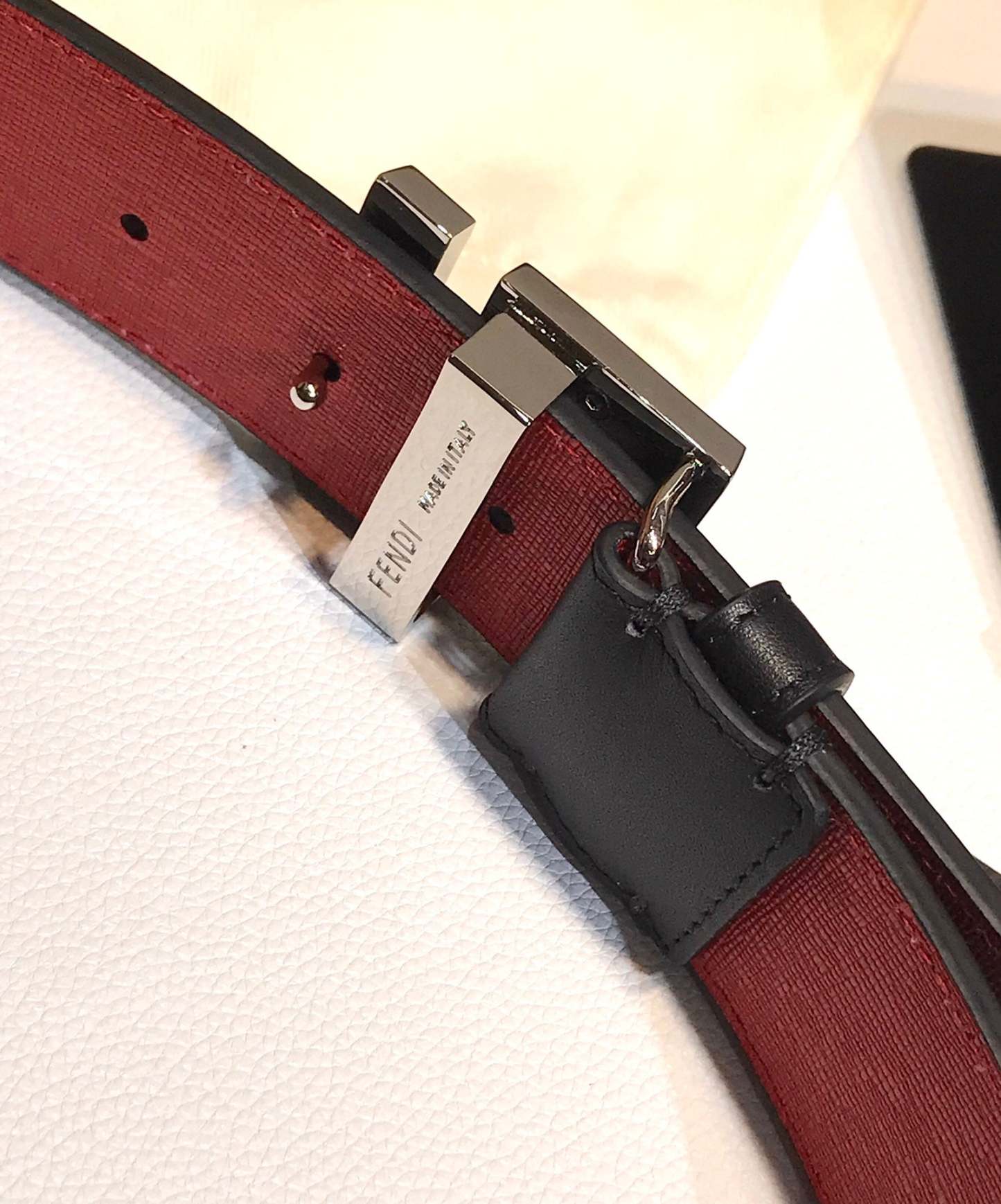 FD LEATHER BETL BLACK 40MM