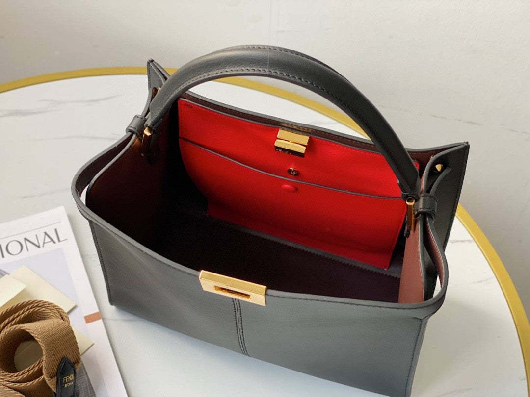 FI Peekaboo X-Lite Tote Medium Black Bag For Woman 30cm/12in