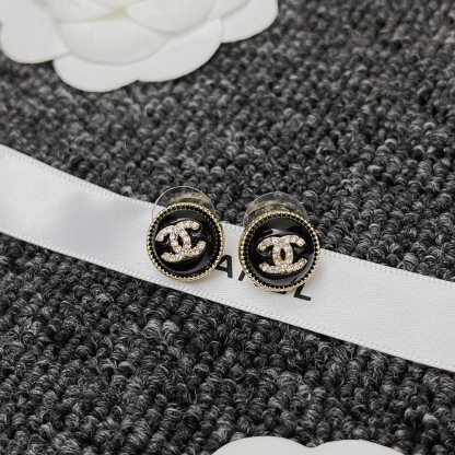 CC CC EARRINGS BLACK