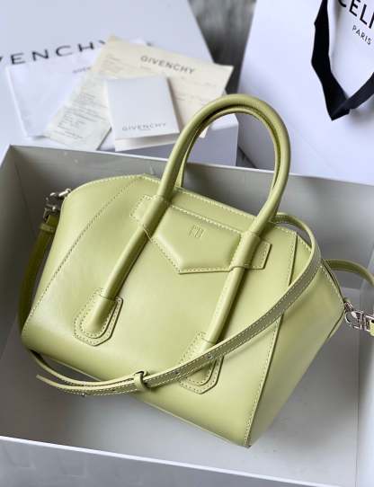 gv Mini Antigona Lock Bag Khaki For Women, Handbags, Shoulder Bags 8.7in/22cm GVC