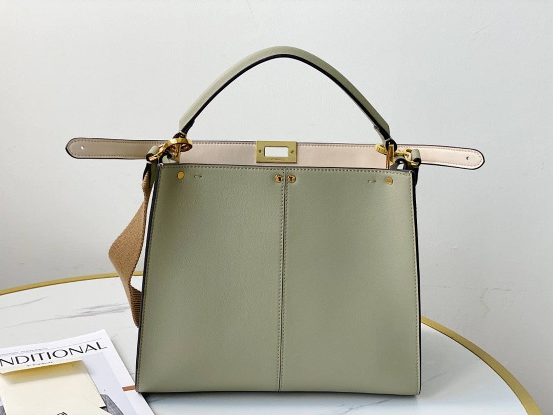 FI Peekaboo X-Lite Tote Medium Beige Bag For Woman 30cm/12in