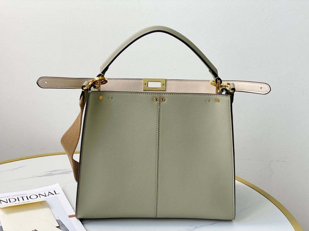 FI Peekaboo X-Lite Tote Medium Beige Bag For Woman 30cm/12in