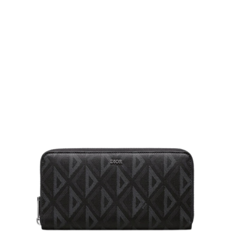 dir ZIPPED LONG WALLET BLACK CD DIAMOND CANVAS 19.5CM 2ESBC252DCO H43E