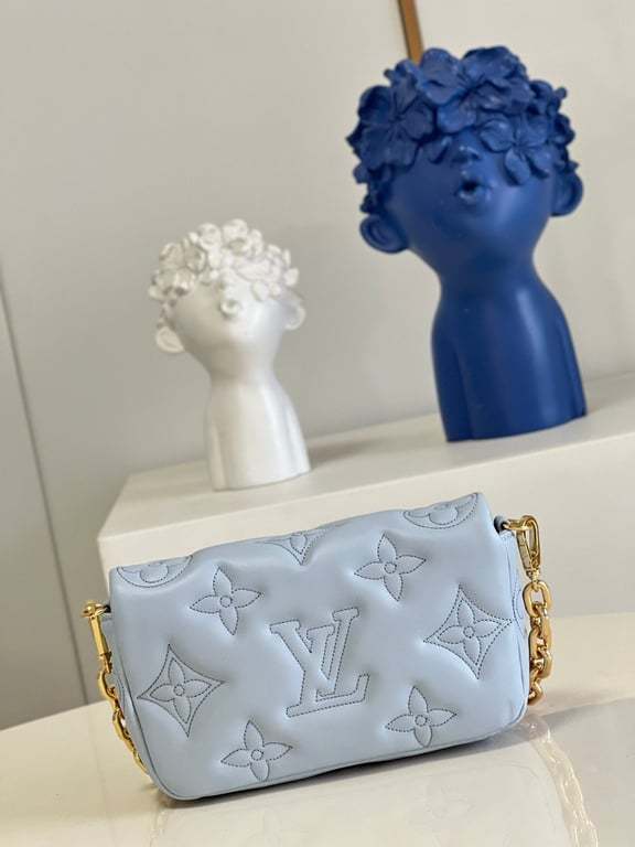 LUV WALLET ON STRAP BUBBLEGRAM BLUE