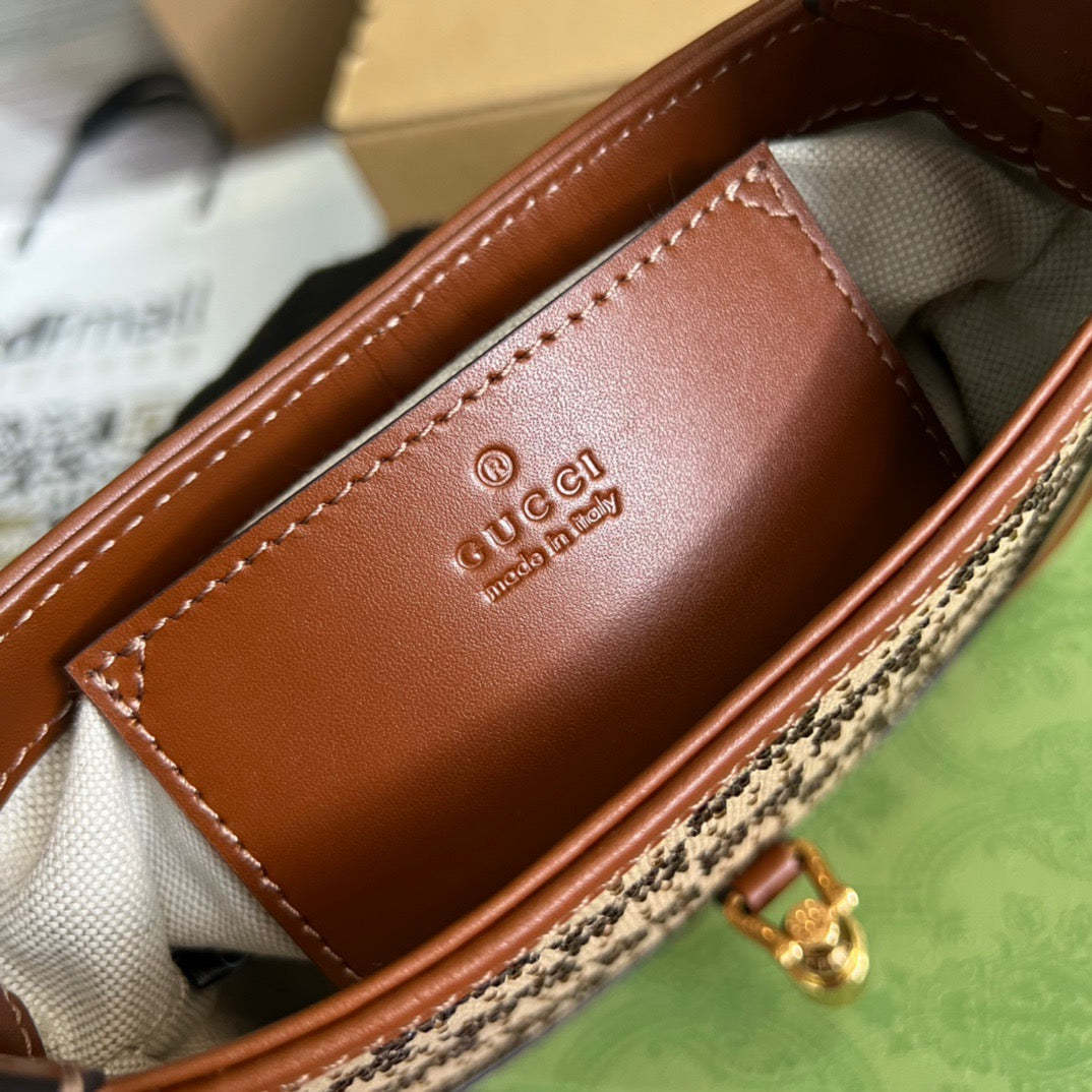 gg Jackie 1961 Mini gg Shoulder Bag Beige For Women, Women’s Bags 7.5in/19cm gg 675799 21HRG 2687