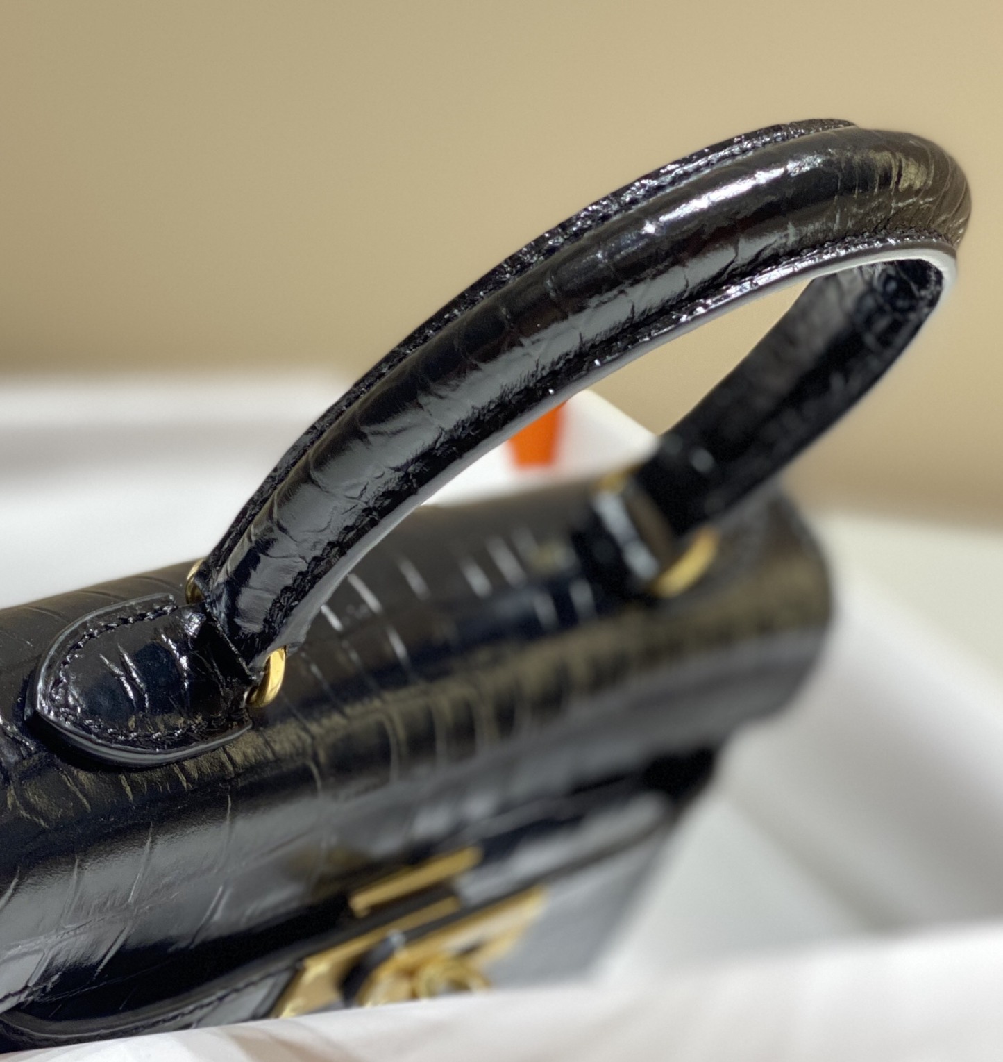 HM MINI KELLY K20 GOLD-TONED HARDWARE BLACK 20CM