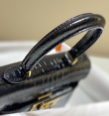 HM MINI KELLY K20 GOLD-TONED HARDWARE BLACK 20CM