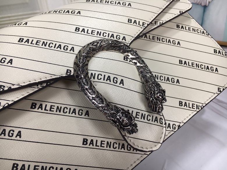 GG X BALENCIAGA THE HACKER PROJECT SMALL DIONYSUS BAG WHITE 28CM