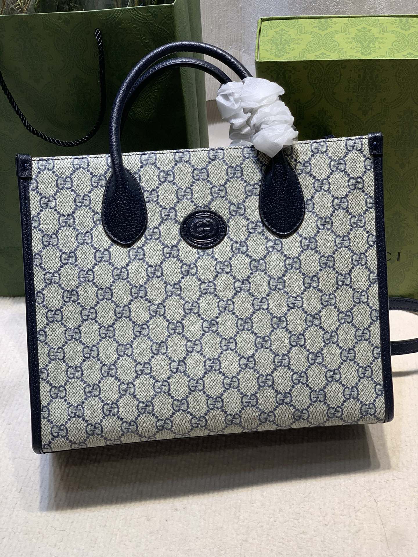 GG TOTE BAG WITH INTERLOCKING G 31CM 659983 K9GSN 4075