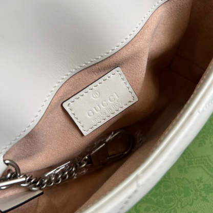 gg Marmont Super Mini Bag White For Women, Women&#8217;s Bags 6.2in/17cm gg