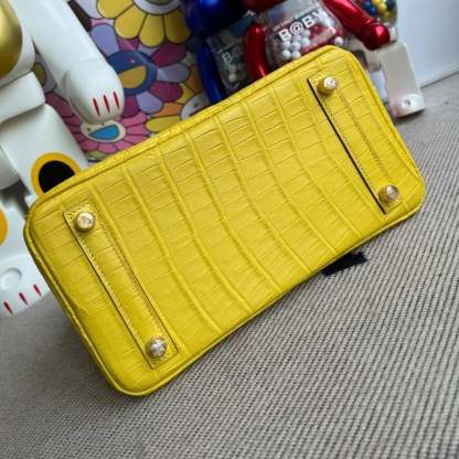 HM BIRKIN ALLIGATOR MATTE M9 MARIGOLD YELLOW GOLD HARDWARE 25CM