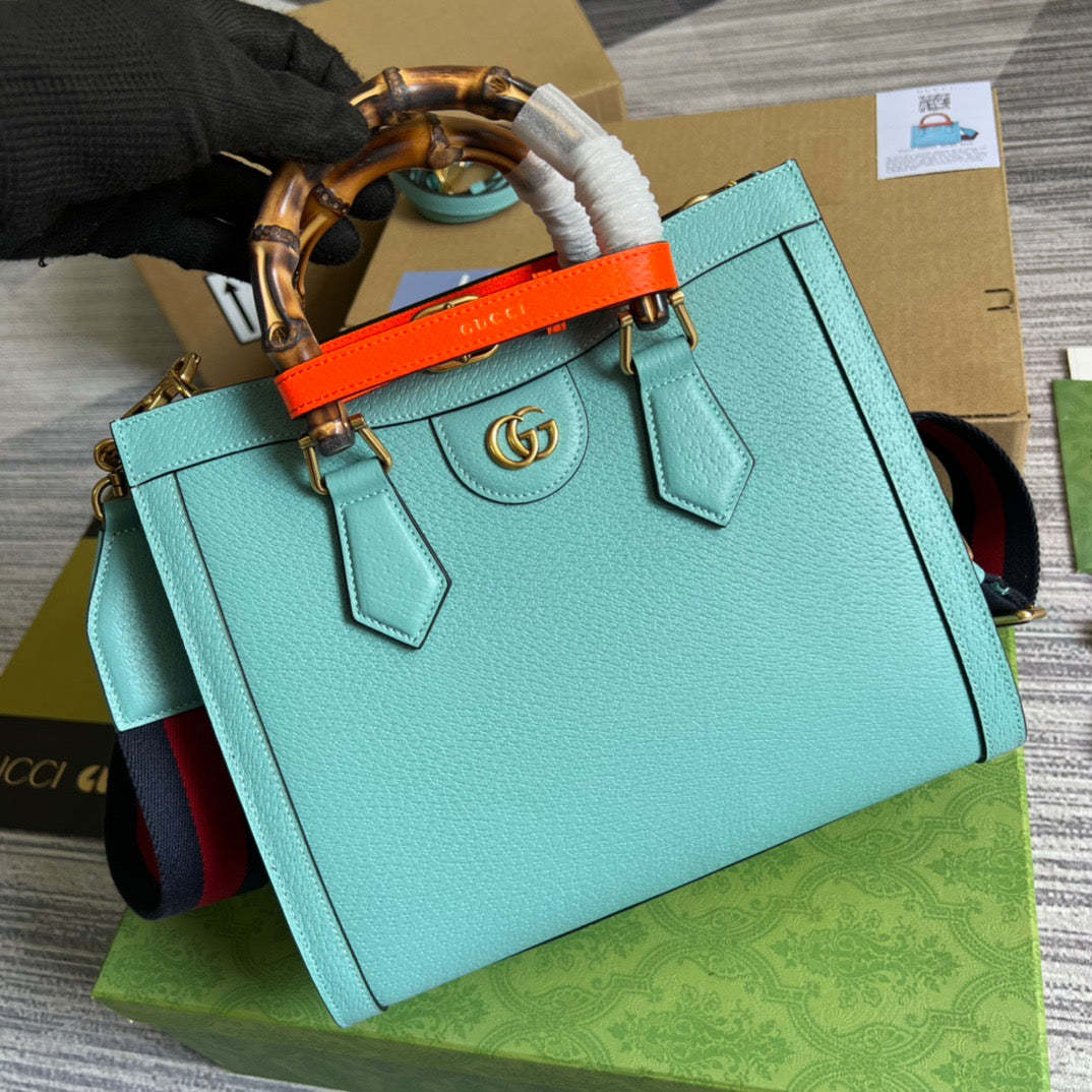 gg Diana Small Tote Bag Light Blue For Women, Women’s Bags 11in/27cm gg