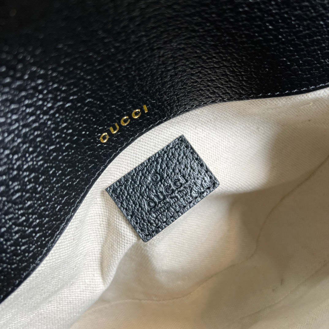 gg x Adidas Horsebit 1955 Mini Bag Black For Women, Women&#8217;s Bags 8.1in/21cm gg 658574 U3ZDG 8726