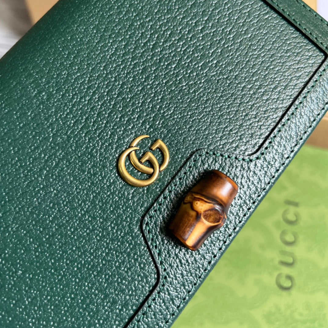 gg Diana Mini Bag With Bamboo Green For Women, Women’s Bags 7.5in/19cm gg ‎696817 DJ20T 3120