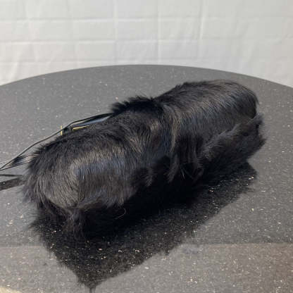 FI First Small Black Fox Fur Bag For Woman 26cm/10in