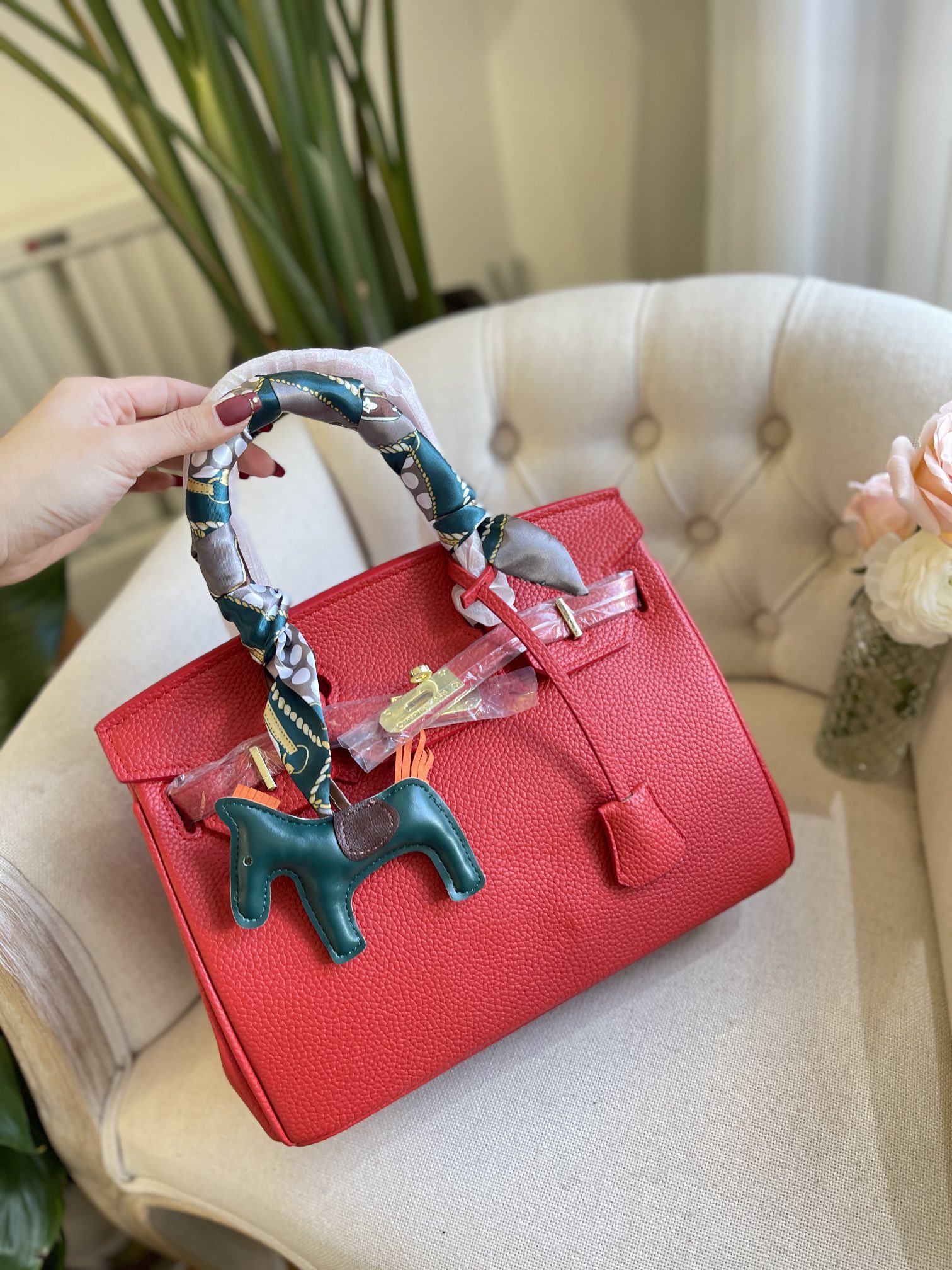 HM BIRKIN 35 TOGO LEATHER GOLD HARDWARE RED 35CM
