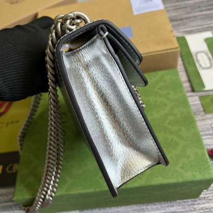 gg Dionysus Super Mini Bag Silver For Women, Women’s Bags 6.5in/17cm gg 476432 1TRBN 8173