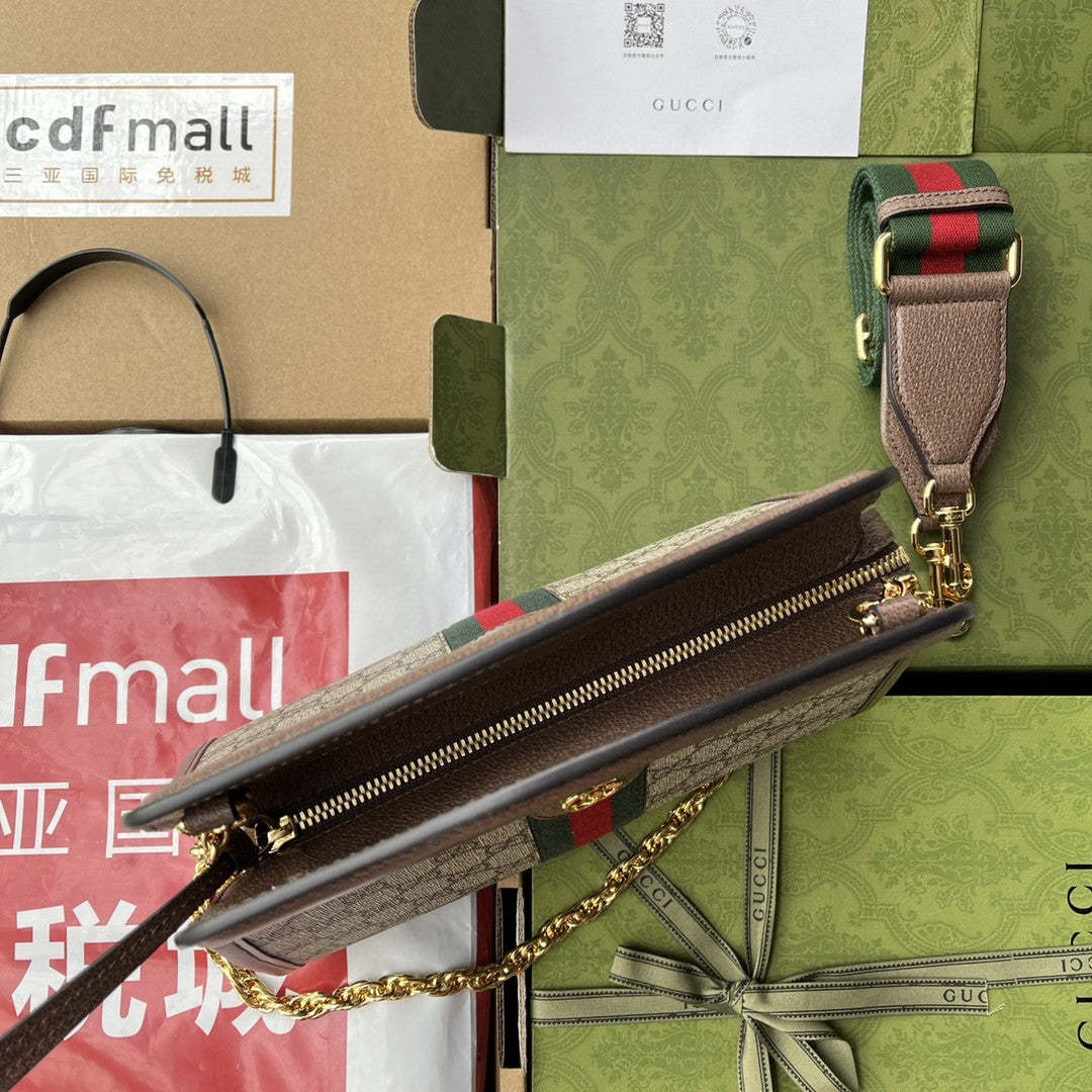 gg Ophidia Small Tote With Web Black For Women 10in/26cm gg 693724 96IWO 8745