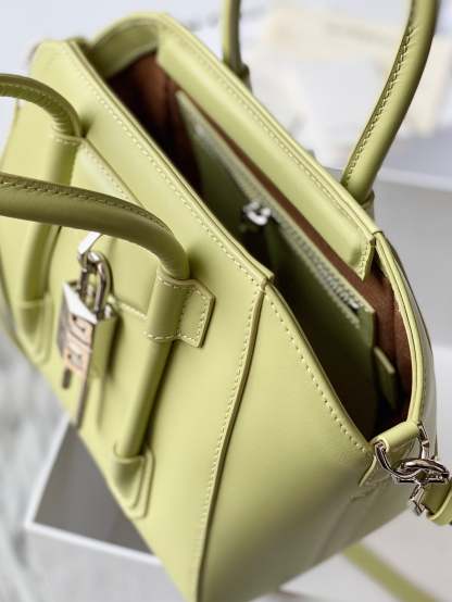 gv Mini Antigona Lock Bag Khaki For Women, Handbags, Shoulder Bags 8.7in/22cm GVC