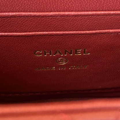 Chanel Clutch With Chain Gold Hardware Red For Women, Women&#8217;s Handbags, Shoulder Bags 5.7in/14.5cm