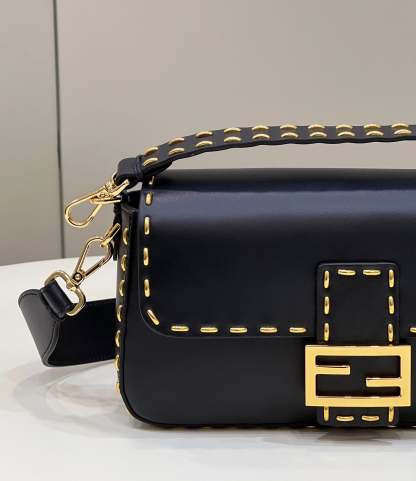 FI Mon Baguette Medium Black Bag For Woman 28cm/11in