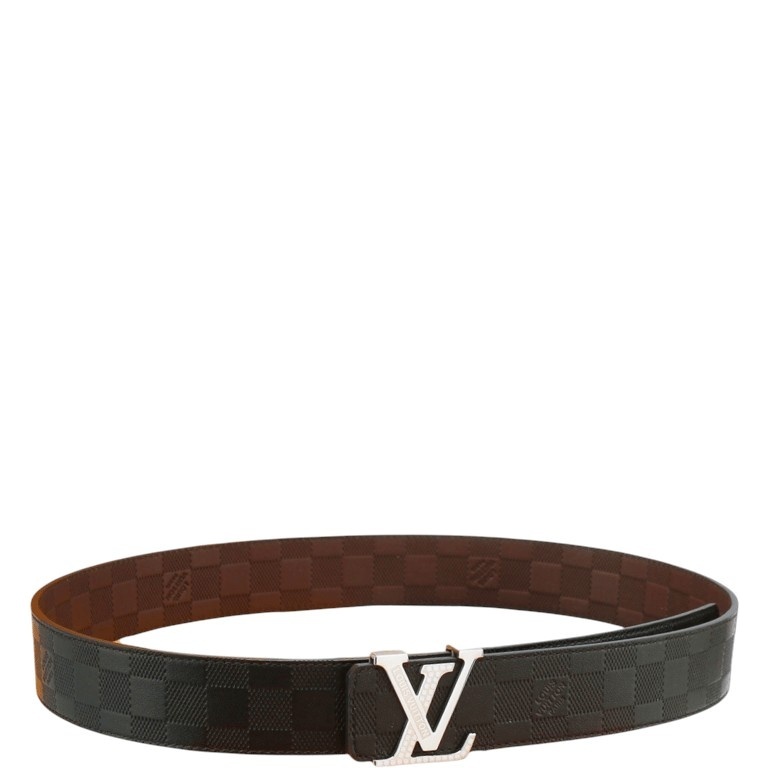 LUV INITIALS 40MM REVERSIBLE BELT SILUVER BUCKLE