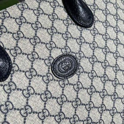 gg Tote Bag With Interlocking G Beige And Blue Supreme Canvas For Women 15in/38.5cm gg