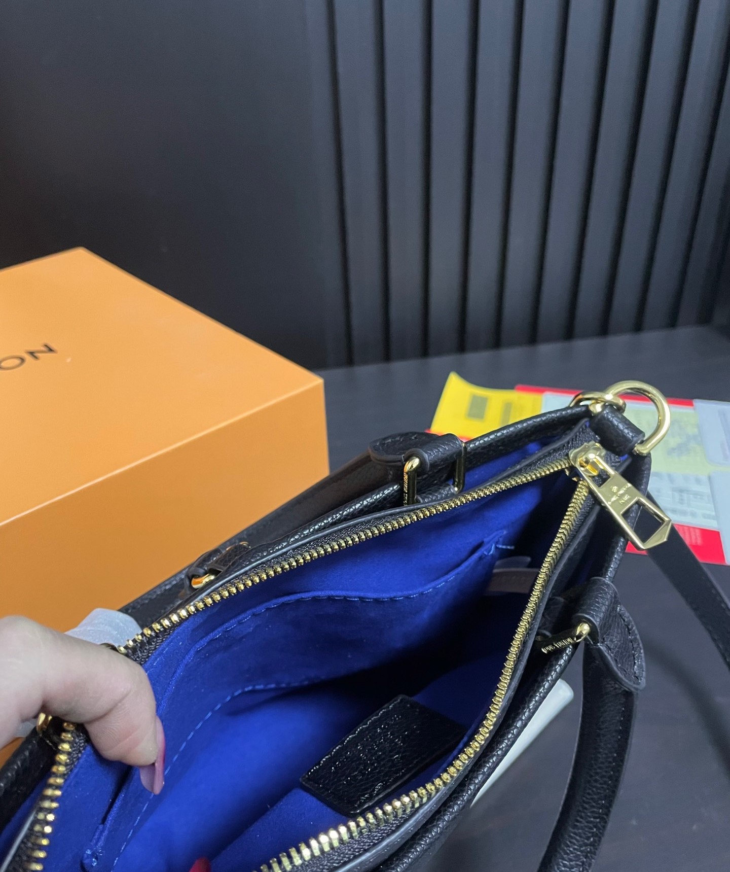 LV TRIANON PM MONOGRAM EMPREINTE BLACK 28CM M46488