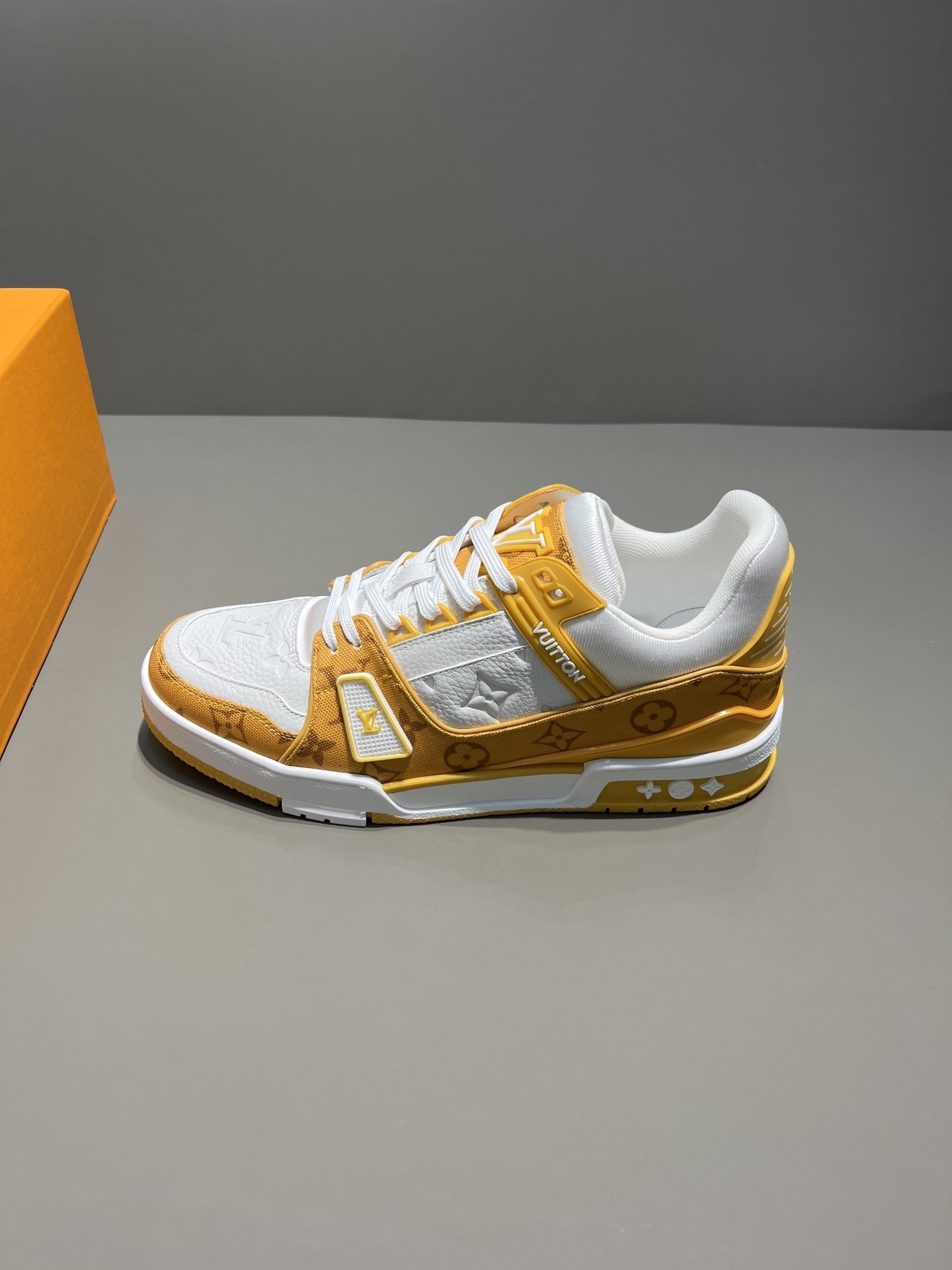 LUV TRAINER SNEAKER MONOGRAM DENIM YELLOW VIRGIL ABLOH