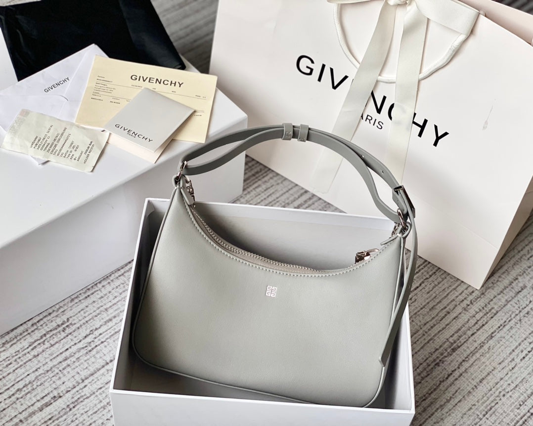 gv Small Moon Cut Out Bag Grey For Women, Handbags, Shoulder Bags 9.8in/25cm GVC