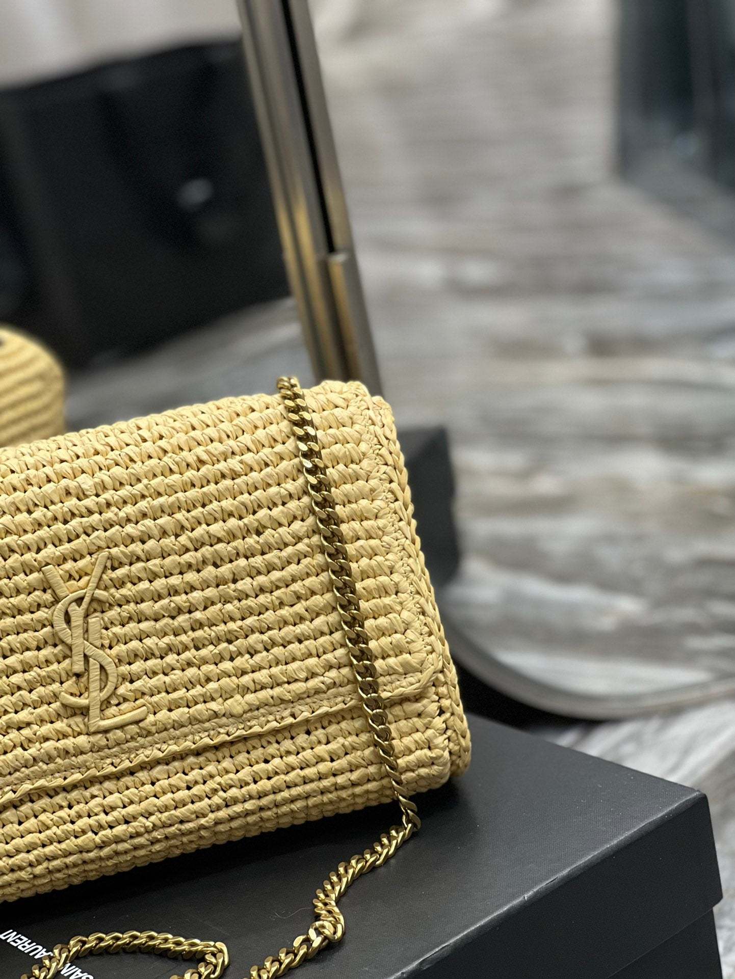 YSSL Niki Medium Chain Bag Yellow For Women, Women’s Bags 11in/28cm YSL‎