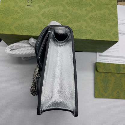 gg Dionysus Super Mini Bag Silver For Women, Women’s Bags 6.5in/17cm gg 476432 1TRBN 8173